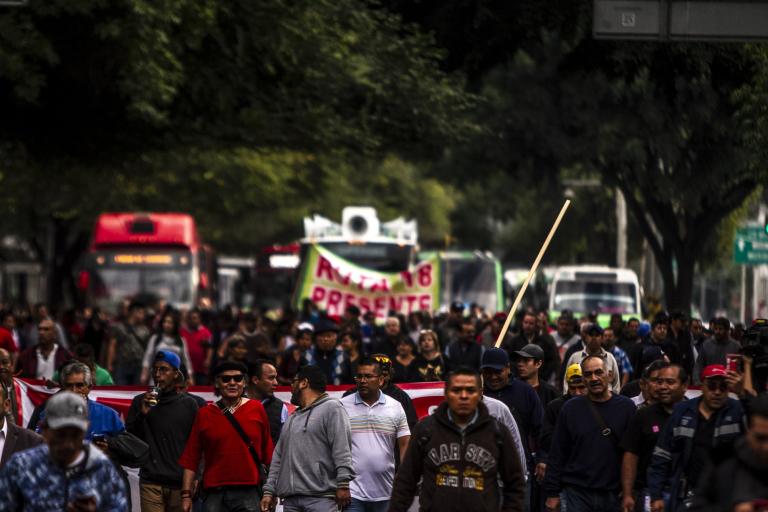 Manifestaci�n de Transportistas en la Ciudad de M�xico