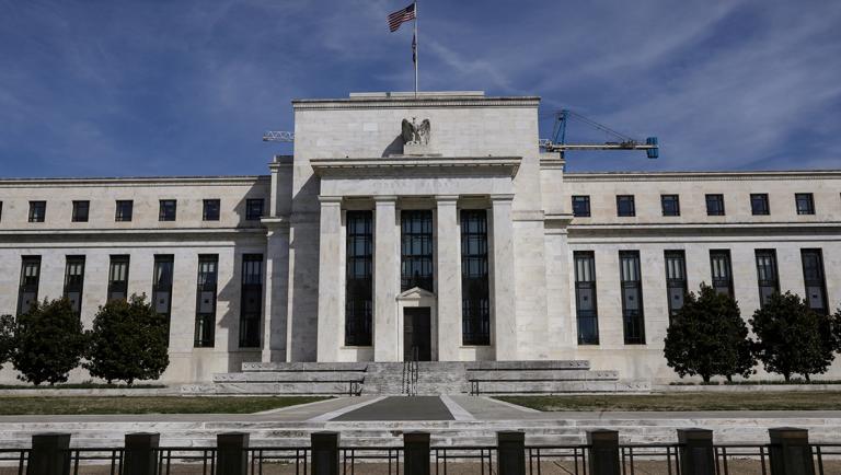 FILE PHOTO: The Federal Reserve Board building on Constitution Avenue is pictured in Washington, U.S., March 27, 2019. REUTERS/Brendan McDermid/File Photo-NARCH/NARCH30