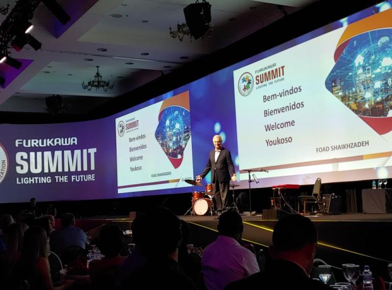 Foad Shaikhzadeh es el presidente de Furukawa Electric Corp para América Latina y en Furukawa Summit 2019 presentó una conferencia sobre lo que esta empresa considera como Sociedad 5.0. Foto: EE Nicolás Lucas.