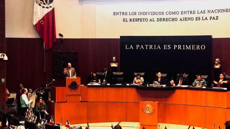 Emilio Álvarez Icaza, en el Pleno de la Cámara de Senadores. Foto: Twitter.com/EmilioAlvarezI