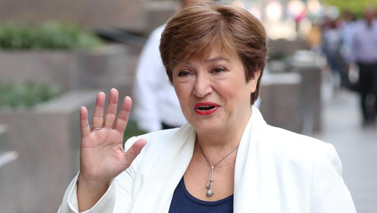 FILE PHOTO: International Monetary Fund Managing Director Georgieva arrives for her first day in her new post at IMF headquarters in Washington