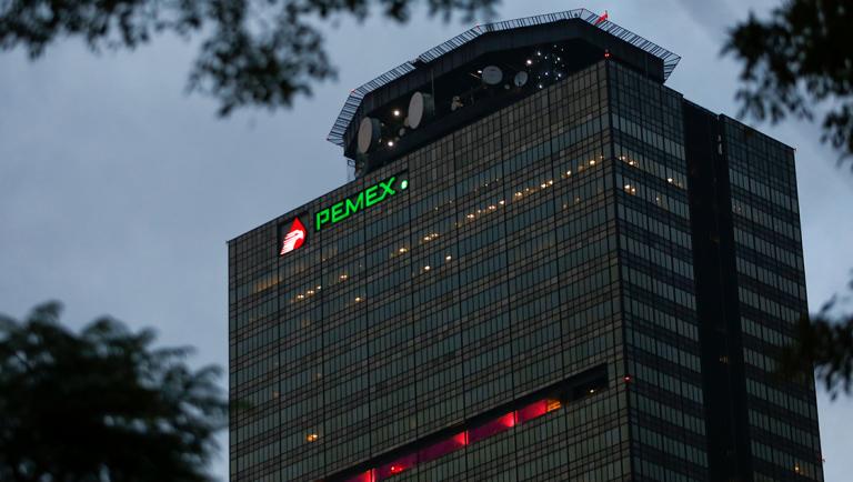 Pemex logo is seen at the headquarters of state-owned oil giant in Mexico City, Mexico