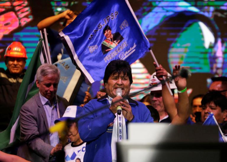 Evo Morales durante un mitin de cierre de campaña en la ciudad de Santa Cruz, el pasado martes. Foto: Reuters