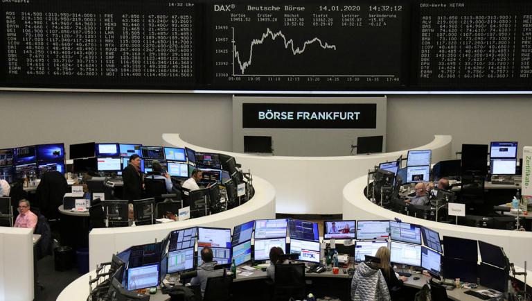 The German share price index DAX graph is pictured at the stock exchange in Frankfurt