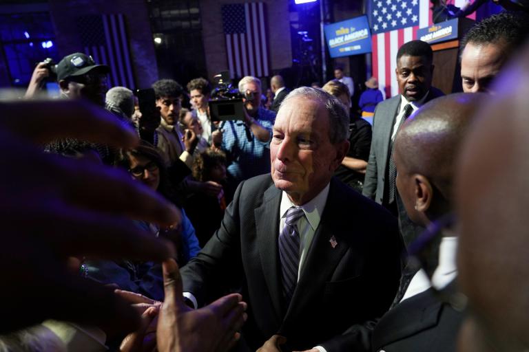 Michael Bloomberg está ganando peso en las encuestas, donde ha pasado del 4% de los apoyos en diciembre al 19% actual.