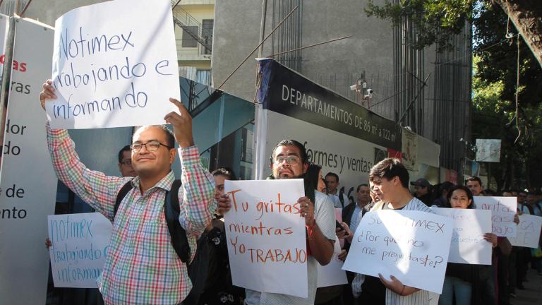 La huelga deriva de la falta de diálogo y propuestas de la Dirección General en la revisión contractual y por violaciones al Contrato Colectivo de Trabajo. Foto: Notimex