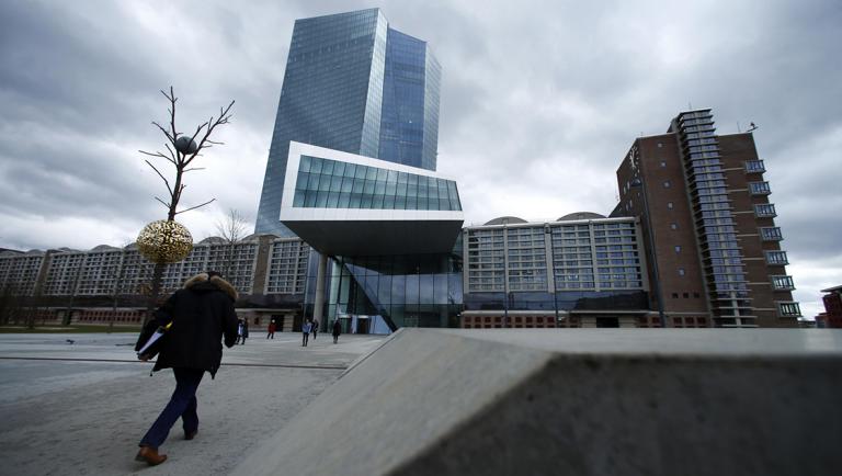 European Central Bank (ECB) headquarters building is seen in Frankfurt