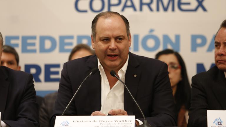 Gustavo de Hoyos, presidente de la Confederación Patronal de la República Mexicana. Foto EE: Hugo Salazar