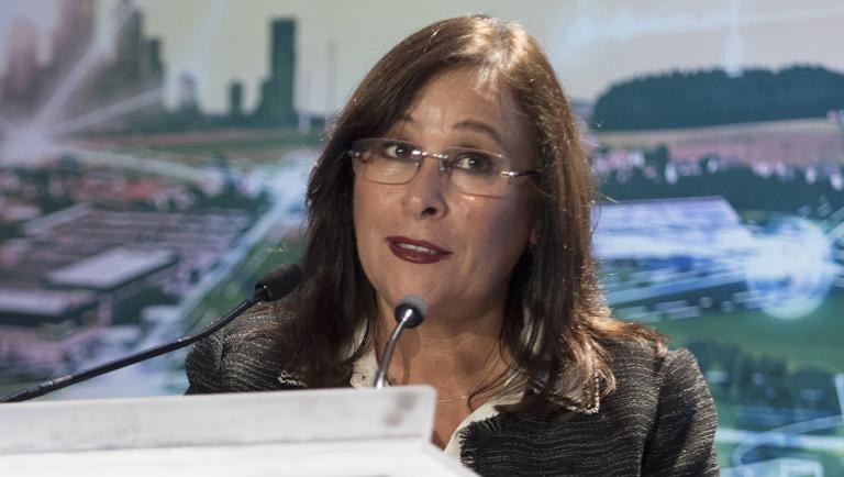 CIUDAD DE M…XICO, 18SEPTIEMBRE2019.- RocÌo Nahle, secretaria de EnergÌa, durante la inauguraciÛn del foro Energy Meet Point, en un hotel avenida Reforma. FOTO: MOIS…S PABLO /CUARTOSCURO.COM