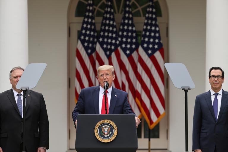 Trump dijo que la medida es una tragedia para las personas en el territorio, China y el mundo. Foto: Reuters.