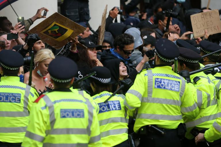 Protestas en Londres. Foto: AFP