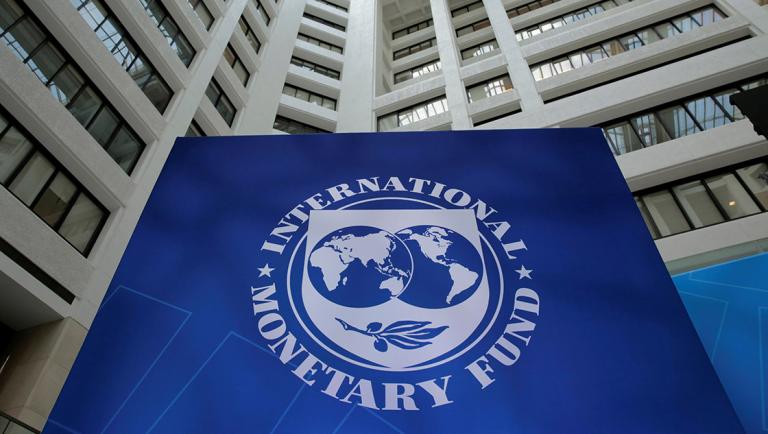 FILE PHOTO: International Monetary Fund logo is seen