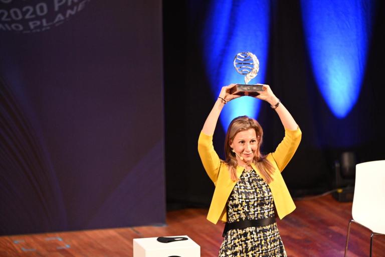 La novelista española Eva García Sáenz de Urturi ganó la sexagésima novena edición del Premio Planeta por su novela “Aquitania". Foto: Cortesía