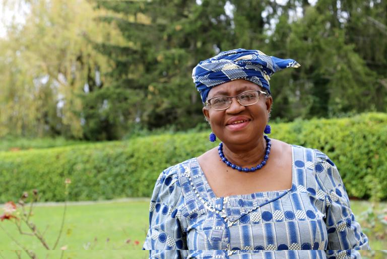 Ex ministra de finanzas de Nigeria y ex directora gerente del Banco Mundial, Ngozi Okonjo-Iweala ganó la elección como directora general de la Organización Mundial del Comercio. Foto: Reuters.