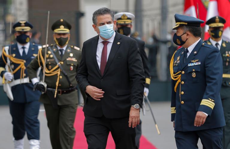 Manuel Merino, jefe del Congreso peruano, asumió este martes como presidente interino tras la destitución de Martín Vizcarra. Foto: AFP