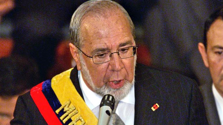 Gustavo Noboa, expresidente de Ecuador. Foto: AFP