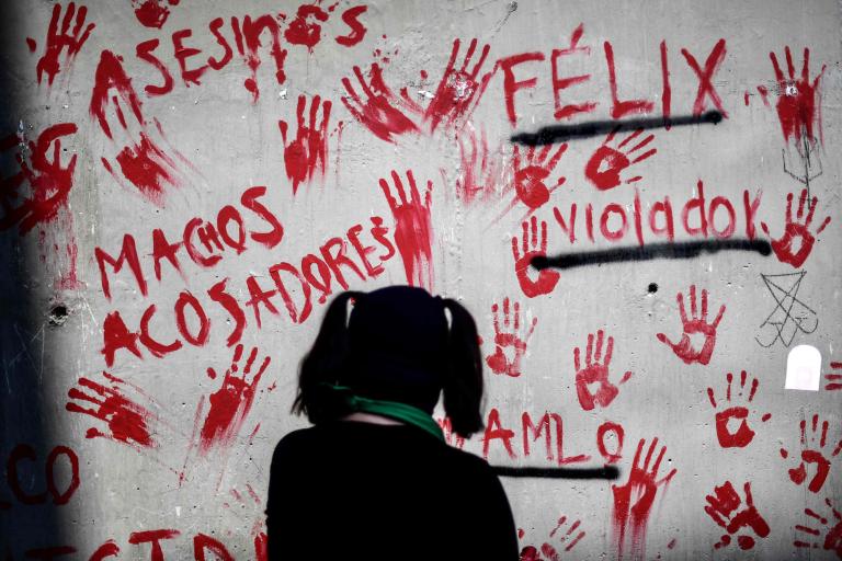 En la Ciudad de México se han desatado protestas contra la violencia hacia la mujer. Foto: AFP.