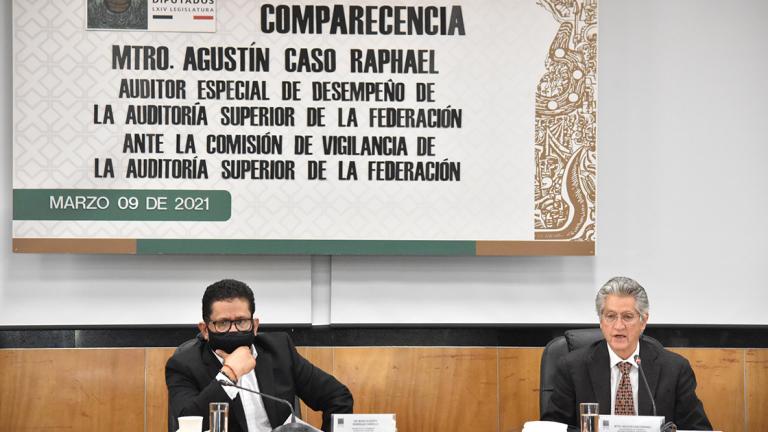 Agustín Caso Raphael, auditor Especial de Desempeño, compareció ante la Comisión de Vigilancia de la Auditoría Superior de la Federación de la Cámara de Diputados. Foto EE: Cortesía Cámara de Diputados.