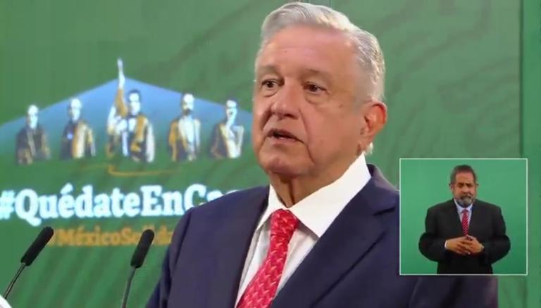 Andrés Manuel López Obrador durante la conferencia de prensa en Palacio Nacional del 29 de marzo.