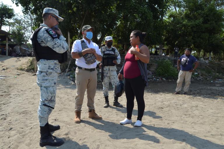 Un miembro de la Guardia Nacional mexicana desplegado en el área dijo que la tasa de arrestos diarios de la fuerza se había duplicado en las últimas semanas. Foto: Reuters