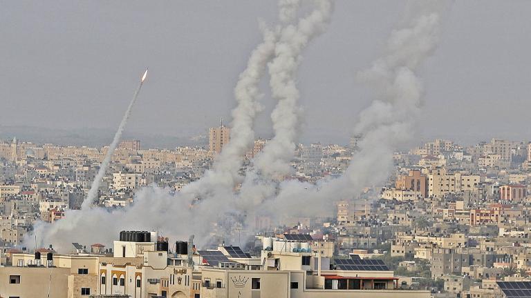 Rockets are launched into Israel, in Gaza