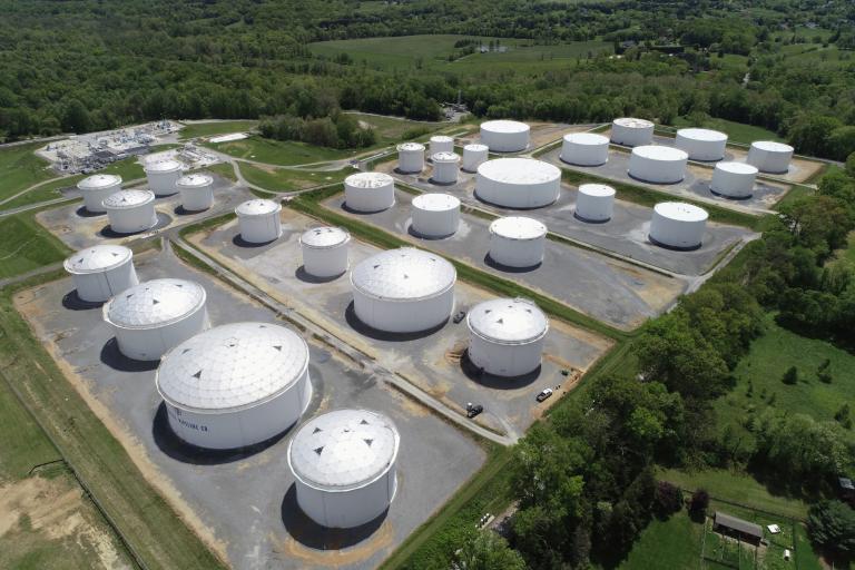 Unidad de almacenamiento de Colonial Pipeline en Maryland, Estados Unidos. Foto: Reuters