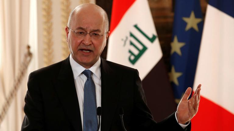 Barham Salih, presidente de Iraq. Foto: Reuters