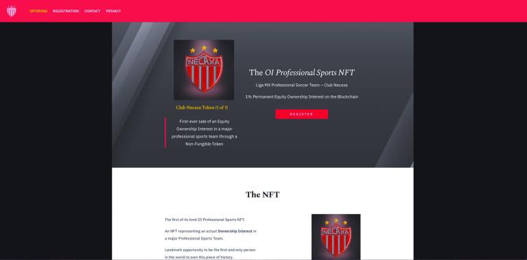 Aclaración. La venta del NFT no incluye el 1% del valor del Necaxa, por lo que el club no tendrá ningún vínculo jurídico con el comprador. Foto: Especial