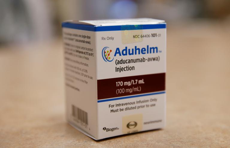 First intravenous infusion of Aduhelm, Biogen