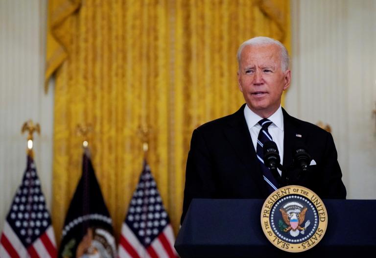 U.S. President Biden speaks about the coronavirus response and vaccination program at the White House in Washington 