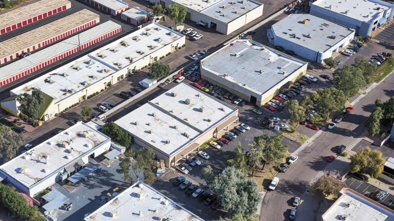 Typical,Light,Industrial,And,Small,Business,Offices,Viewed,From,Above