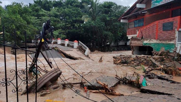 El huracán Nora dejó fuertes afectaciones en el estado de Jalisco. Foto: Reuters