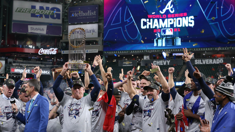 Los Braves de Atlanta se coronaron en la Serie Mundial después de 26 años. Foto: Reuters.