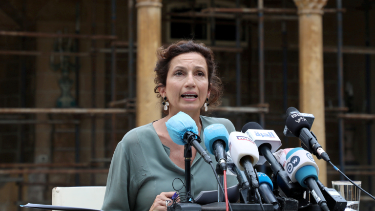 La directora general de la UNESCO, Audrey Azoulay. Foto: Reuters.