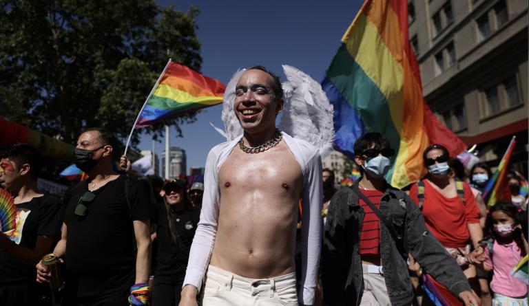 Marcha LGBTQ+ en Santiago, Chile. Foto: Reuters