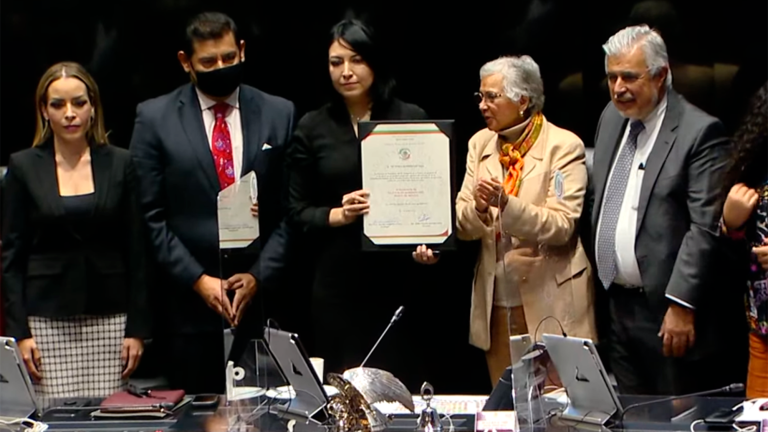 Victoria Rodríguez Ceja fue perfilada por el presidente Andrés Manuel López Obrador como nueva integrante de la Junta de Gobierno del Banxico. Foto EE: Captura de video Canal del Congreso