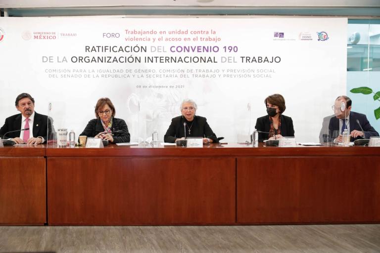 El Senado pidió a la SRE que envíe el Convenio 190 de la OIT para su ratificación. Foto: Cortesía 