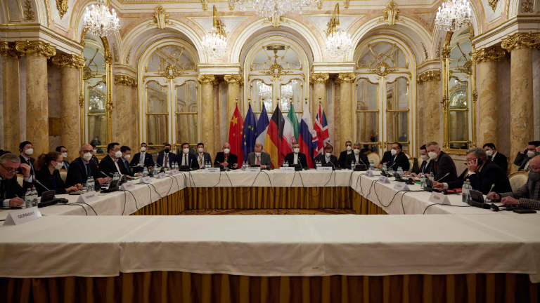 La primera Comisión Conjunta de la octava ronda de las Conversaciones de Viena.  Foto: AFP.