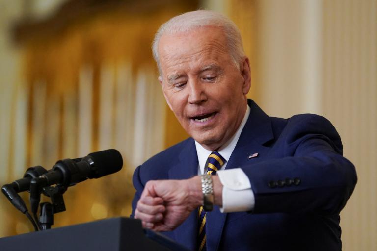 U.S. President Joe Biden holds a formal news conference at the White House