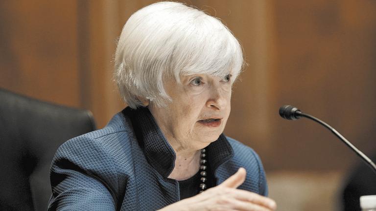 La secretaria estadounidense del Tesoro, Janet Yellen. Foto: AFP.