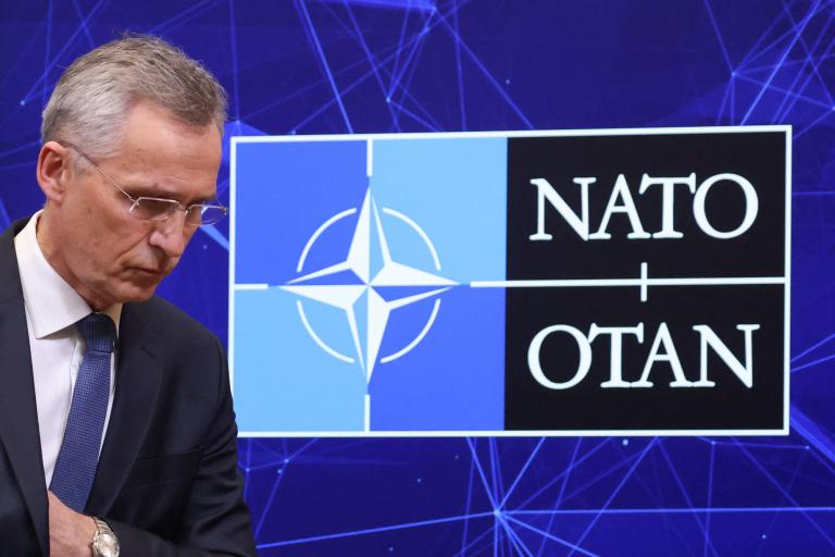 NATO Secretary-General Stoltenberg holds a news conference in Brussels