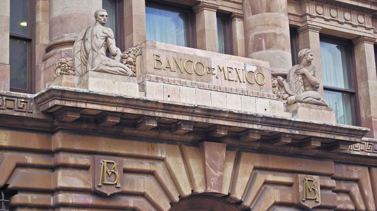 MEXICO CITY, MEXICO - NOVEMBER 14: Banco de Mexico building on November 14, 2013. Banco de Mexico is Mexico's Central Bank.