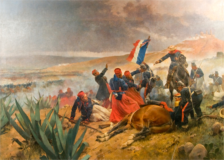 Batalla del 5 de Mayo de 1862, de José Cusachs. Foto EE: Cortesía / Museo Nacional de Historia INAH