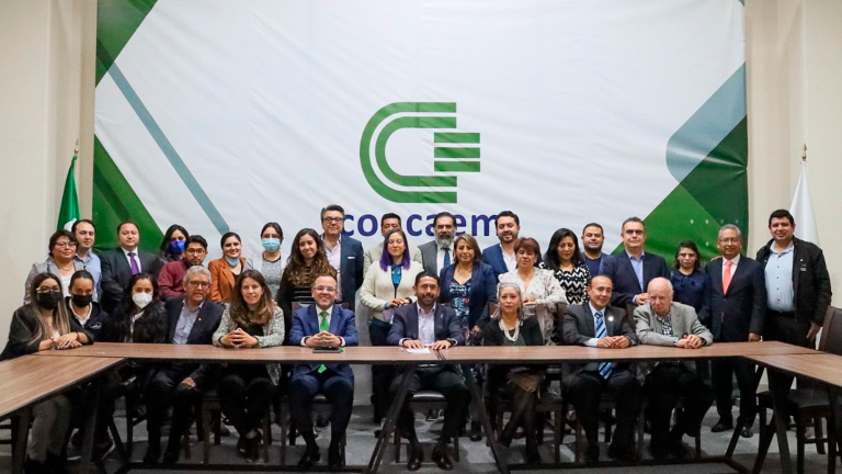 El Consejo de Cámaras y Asociaciones Empresariales del  Estado de México se reunió el miércoles con el subsecretario de la Secretaría de Finanzas local para presentar la “Calculadora del impuesto sobre emisiones contaminantes". Foto EE: Cortesía Twitter @Concaem