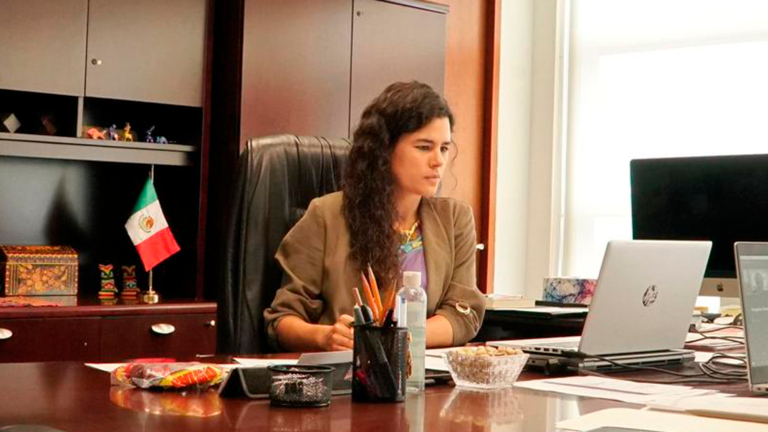 Luisa María Alcalde, secretaria de Trabajo y Previsión Social. Foto EE: Cortesía