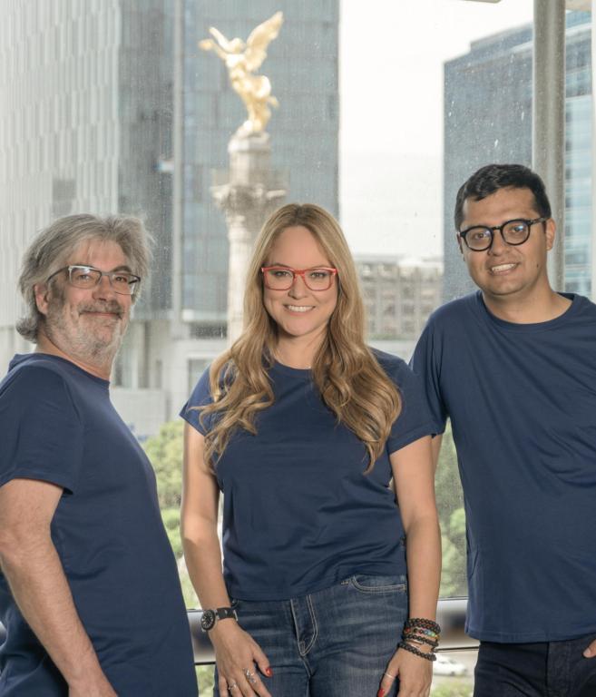 Andrés Silberman, Ana Lucía Pereyra y Cristian Huertas. Foto: Cortesía.