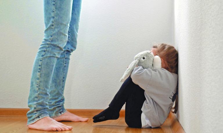 Child,Abuse,Concept.,Mistreated,Little,Girl,Seating,On,The,Floor