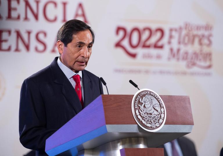 Rogelio Ramírez de la O, en la conferencia de prensa del presidente López Obrador del 2 de agosto. Foto: Presidencia de México