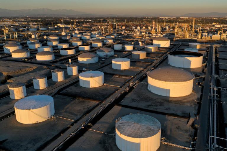 FILE PHOTO: Storage tanks at Marathon Petroleum