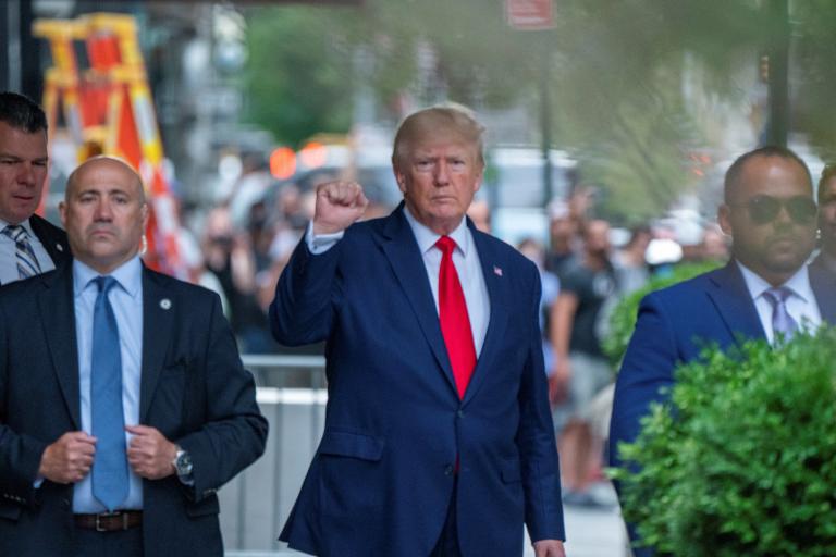 Donald Trump departs Trump Tower two days after FBI agents raided his Mar-a-Lago Palm Beach home, in New York City